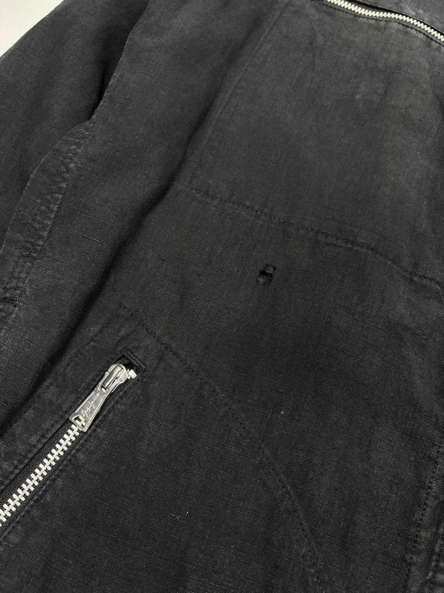 SS2004 Yohji Yamamoto Pour Homme Linnen Shirt Jacket (XL)