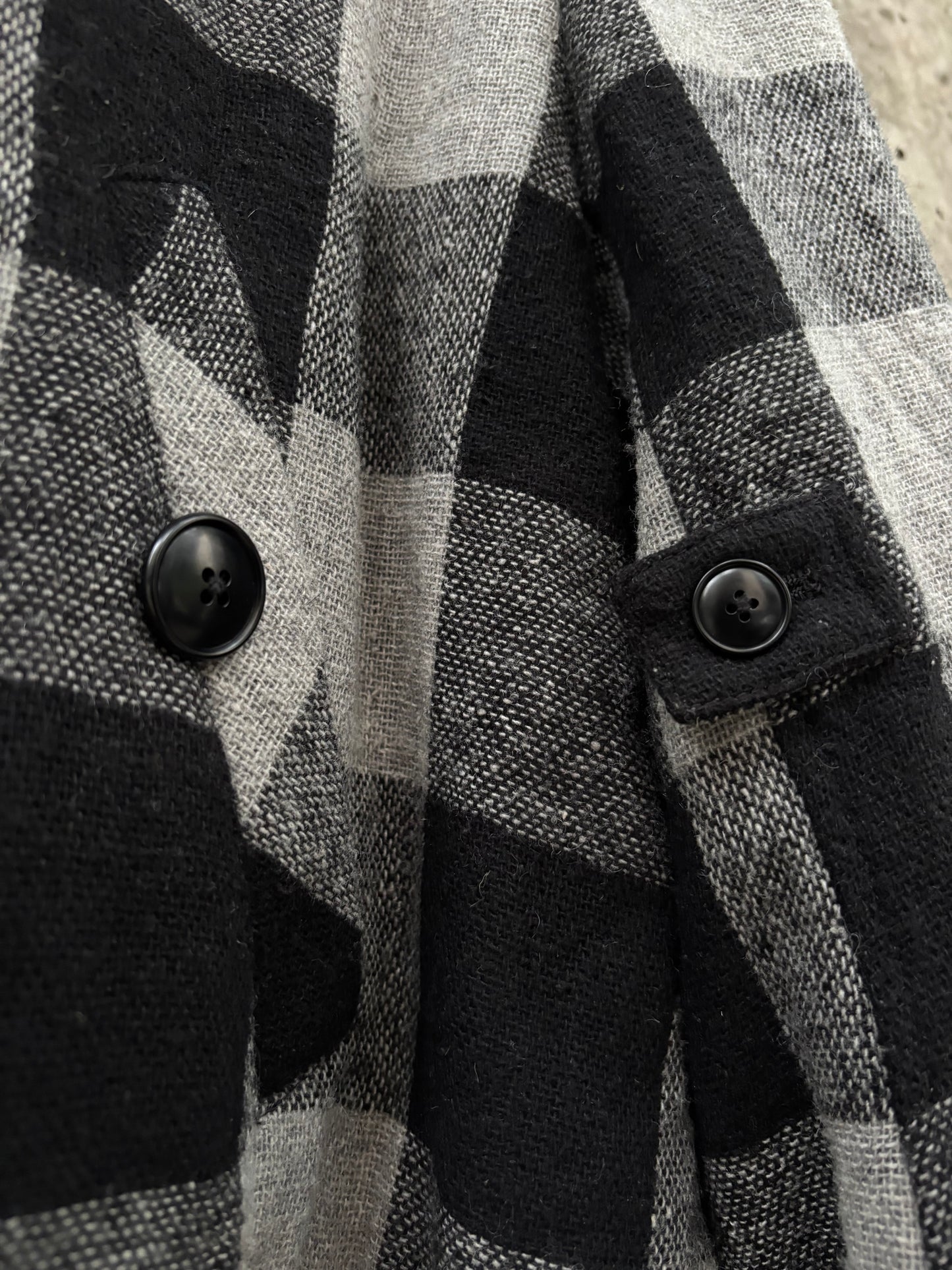 Yohji Yamamoto Checkered C-Shape Bomber (L)