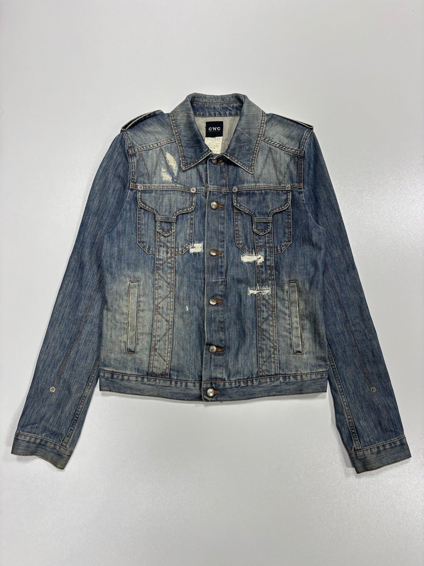 Costume National C'N'C Embroidered Denim Jacket (48)