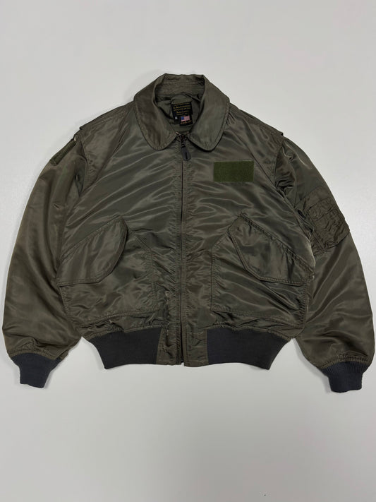 1980’s Avirex Faded Green Bomber Jacket (XL)