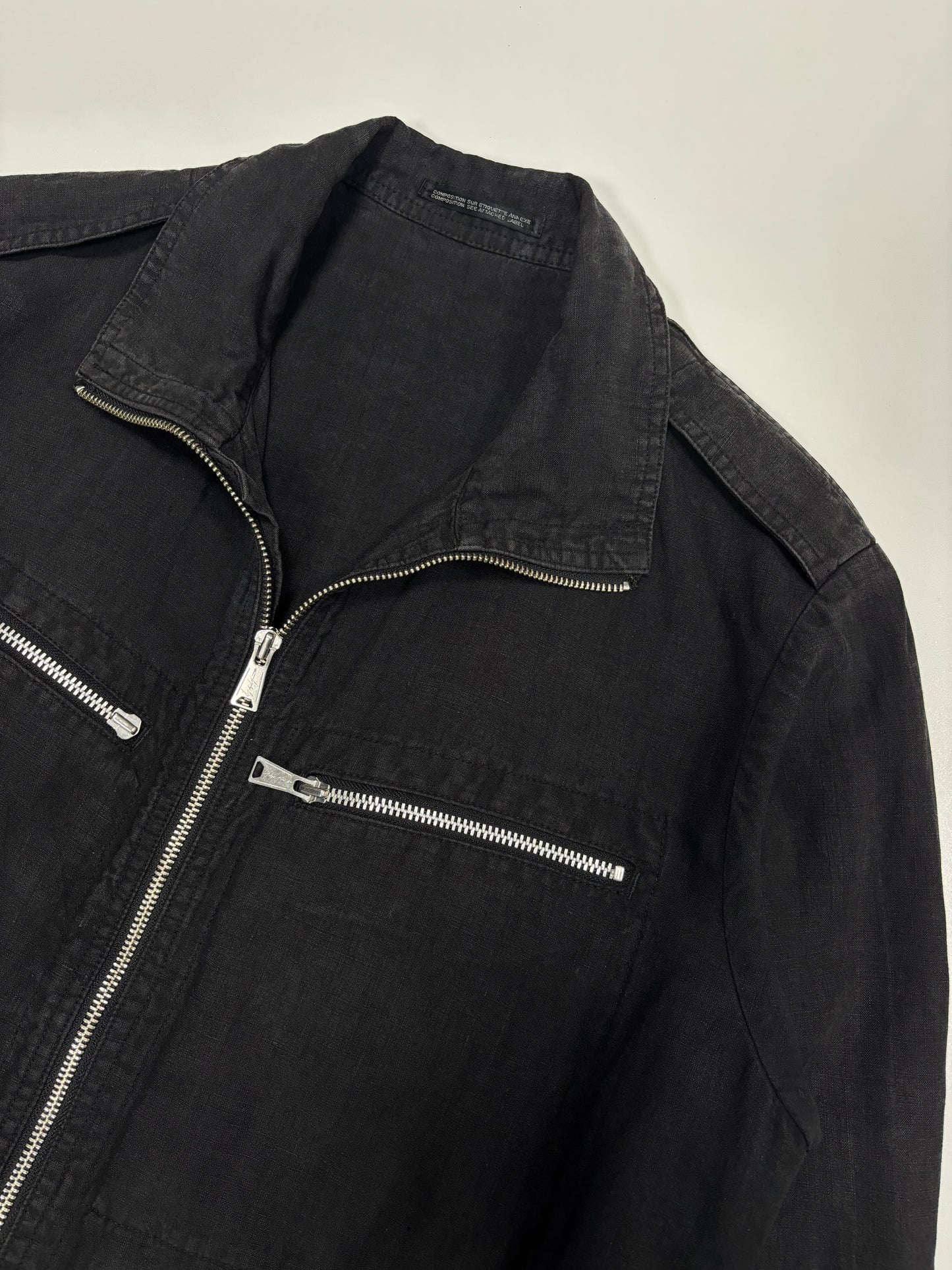 SS2004 Yohji Yamamoto Pour Homme Linnen Shirt Jacket (XL)