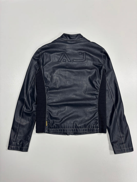 Armani Jeans Biker Leather Jacket (L)
