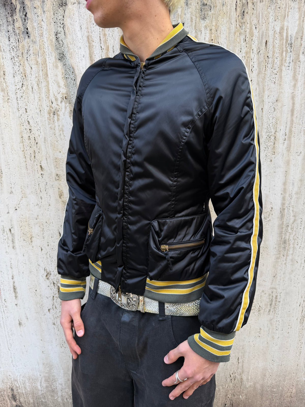 AW/99 Jean Paul Gaultier Quilted Varsity Bomber (M)