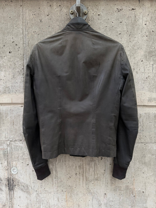 AW/2012 Rick Owens Faded Black Rider Leather Jacket (48)