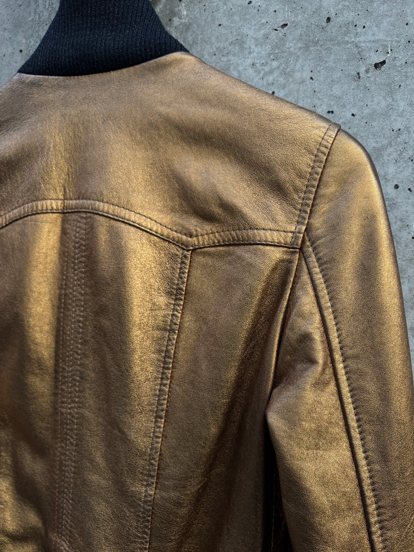 AW/07 Dolce Gabbana Metallic Snap Button Jacket (S)