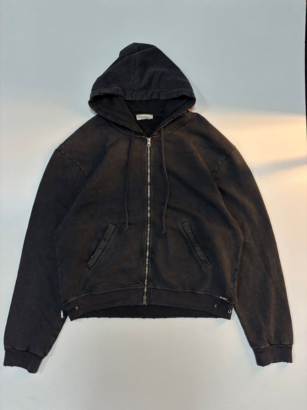 Vintendo x Fall Winter Projects Distressed Zip Hoodie