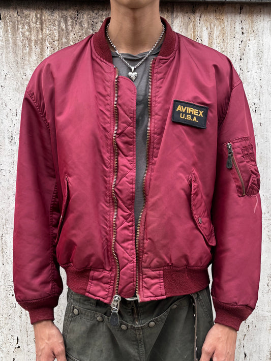 Avirex MA1 Burgundy Red Bomber (L)