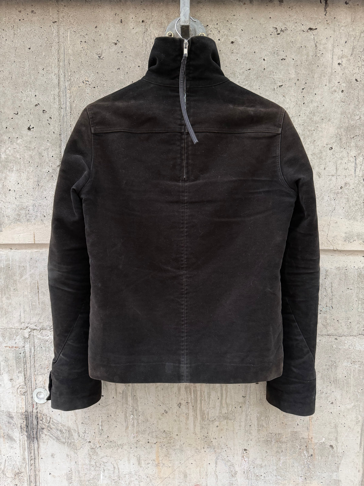 AW/17 Rick Owens Darkshadow Brushed High Collar Zip Jacket (48)