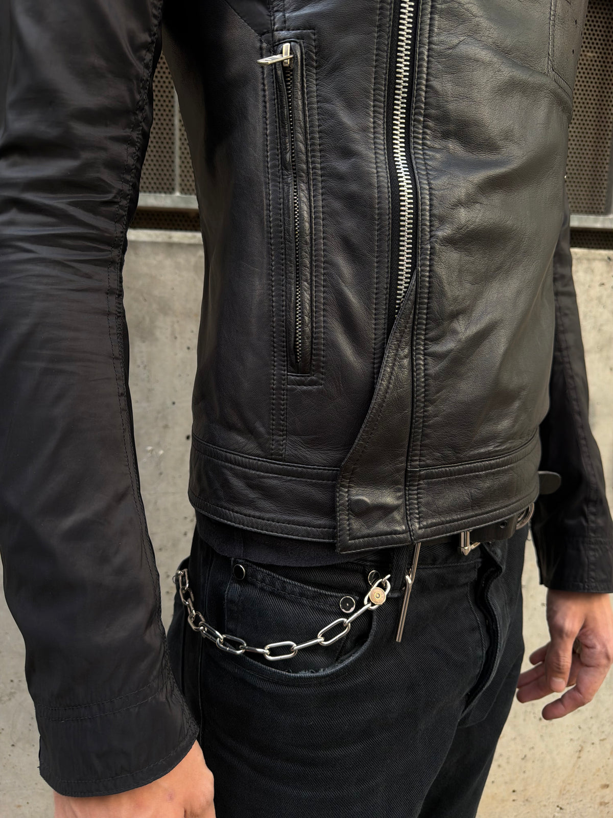 SS/14 Rick Owens "Vicious" Leather Biker Jacket (Size 48)