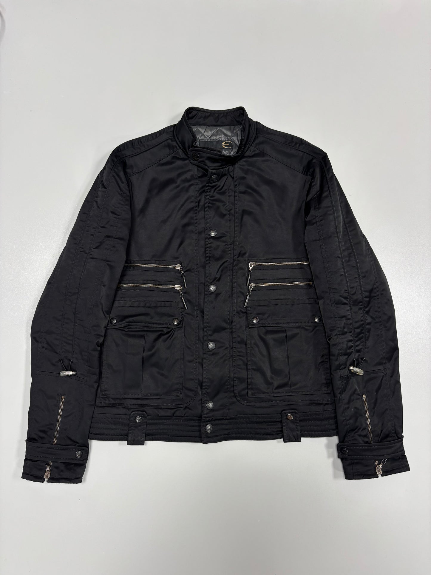 Roberto Cavalli Shiny Multi Zip Rider Jacket (52)