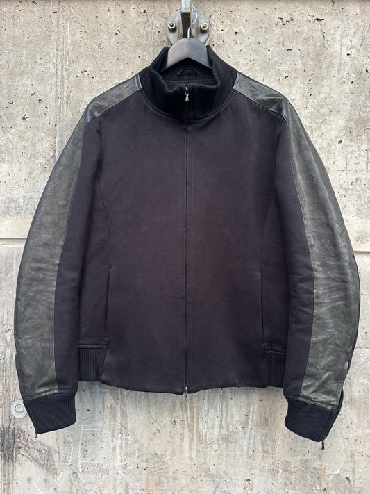 Attachment by Kazuyuki Kumagai Partial Leather Jacket (L)