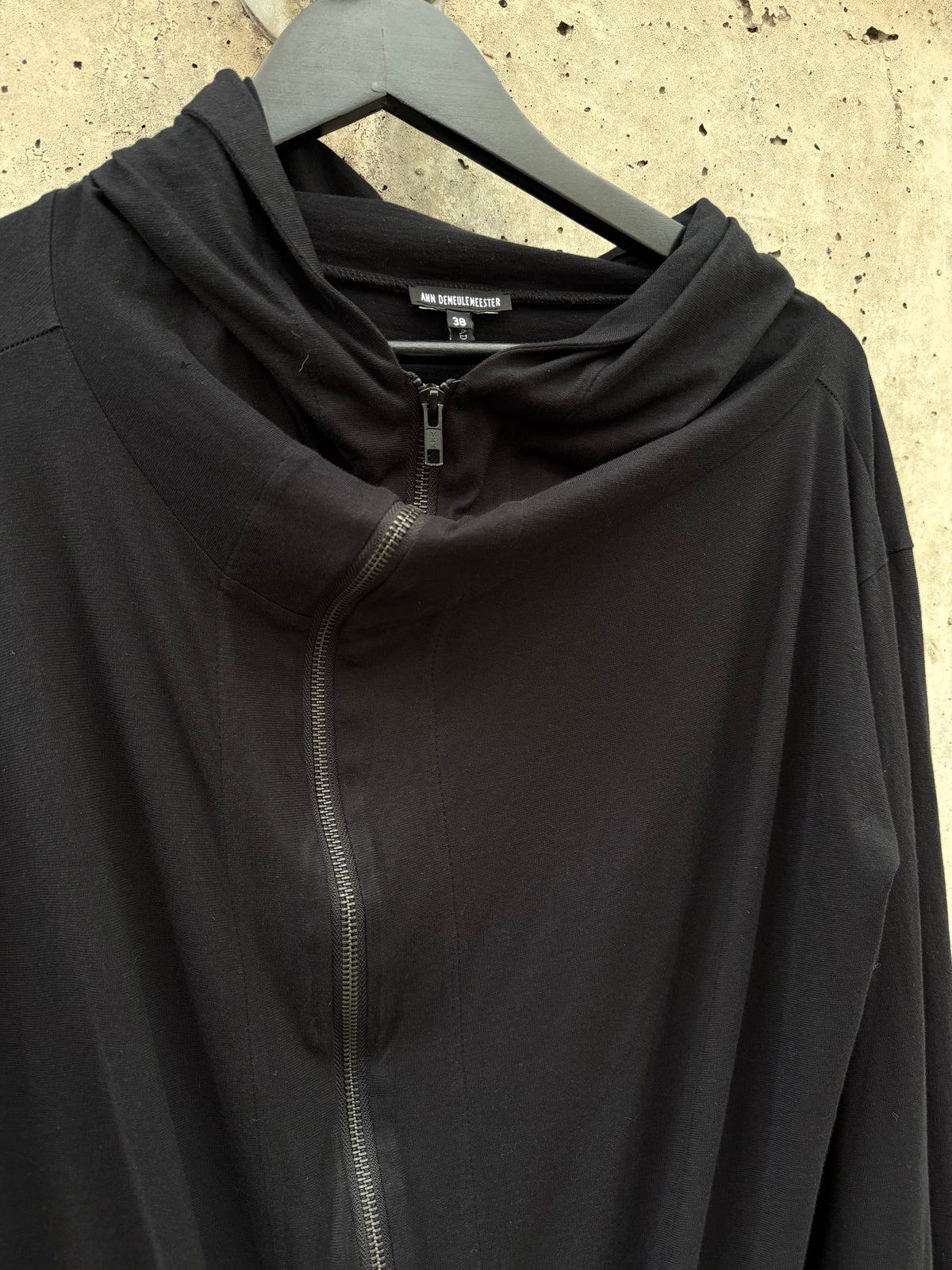 SS/18 Ann Demeulemeester „Forever Kids“ Asymmetrical Zip Hoodie (S)