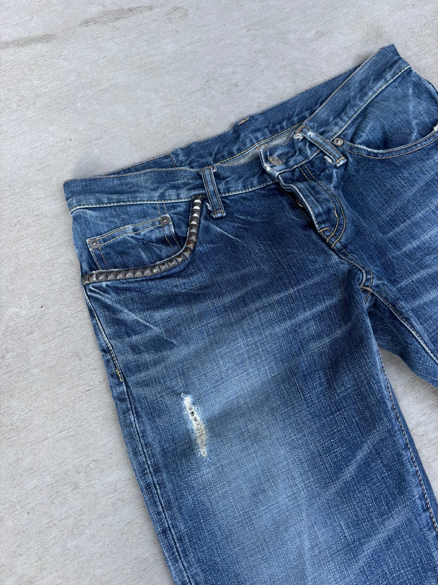 Hysteric Glamour Studded Faded Womens Denim (S)