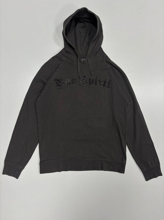Bad Spirit Double skull Rhinestone Hoodie (XL)