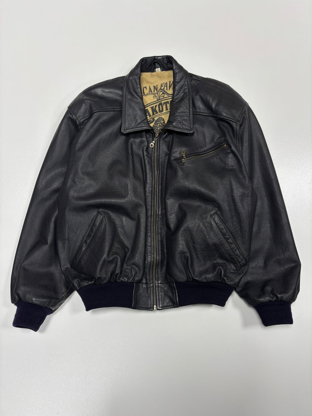90’s Dakota Cropped Leather Jacket (L)