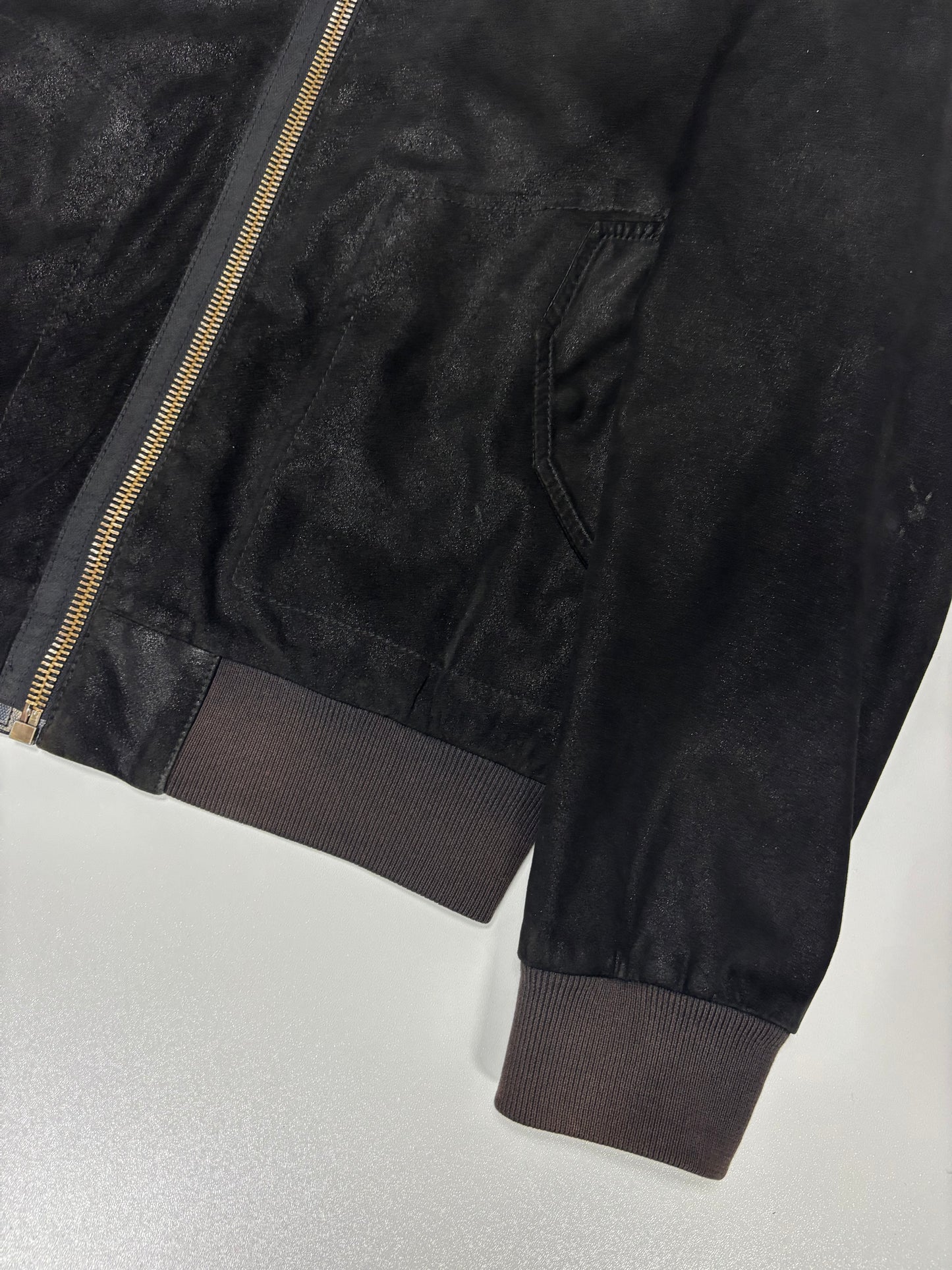 SS10 McQ by Alexander McQueen Suede Leather Blouson Jacket (M)