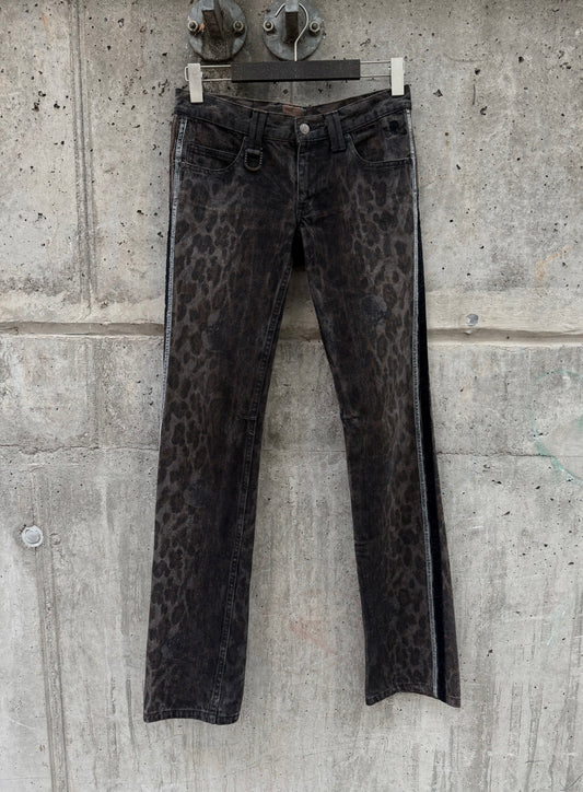 Roen Leopard Print Denim Pants (30)