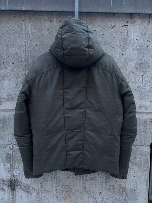 Masnada Scarstitch Faded Green Puffer Jacket (L)