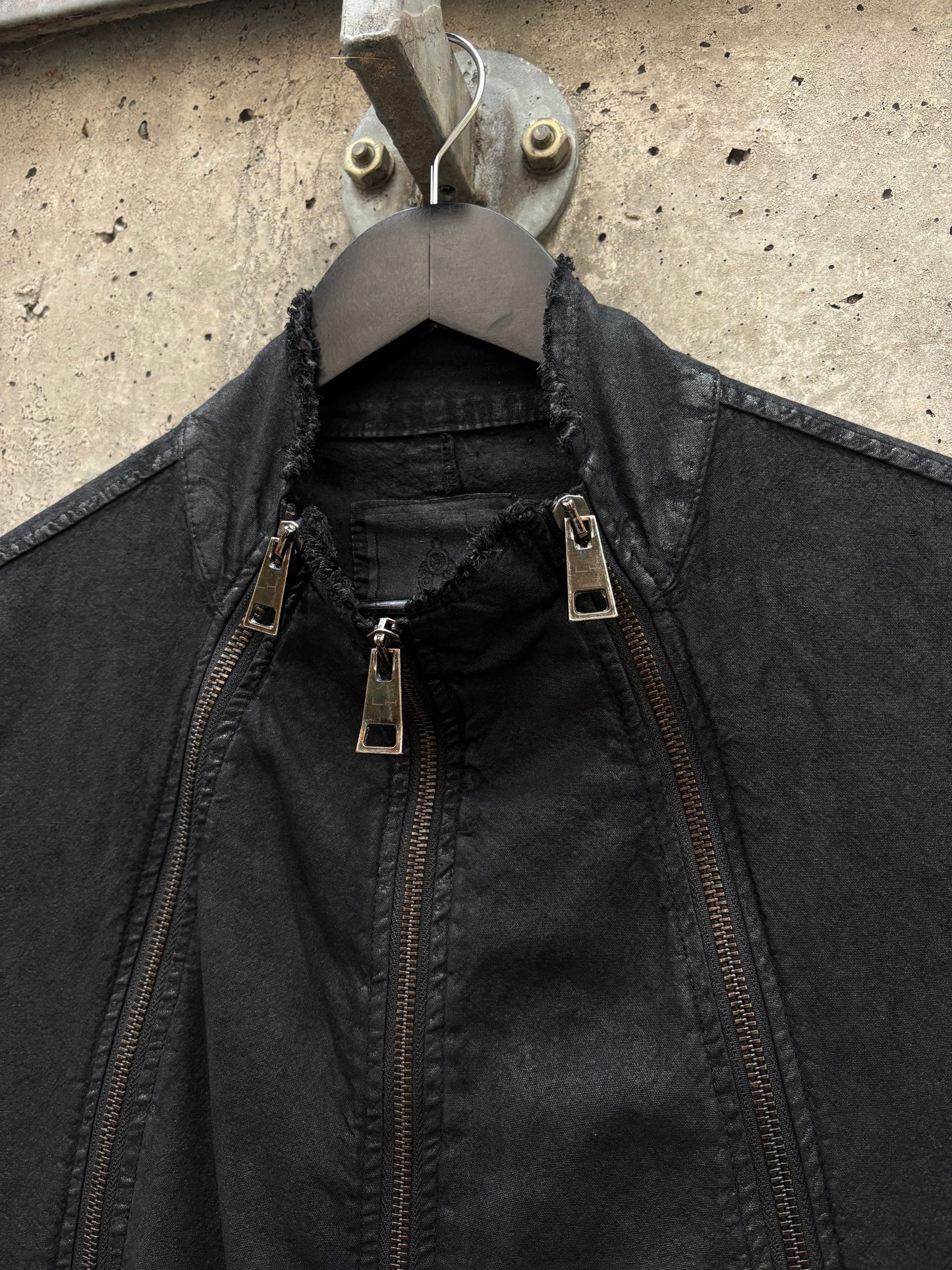 La Haine Inside Us Waxed Tripple Zip Up Jacket (S)