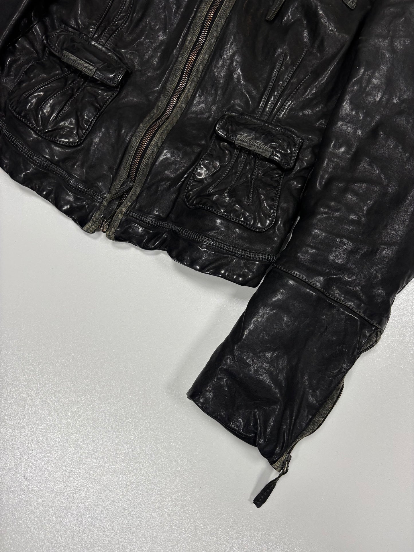 AW2007 Emporio Armani Leather Jacket (S)