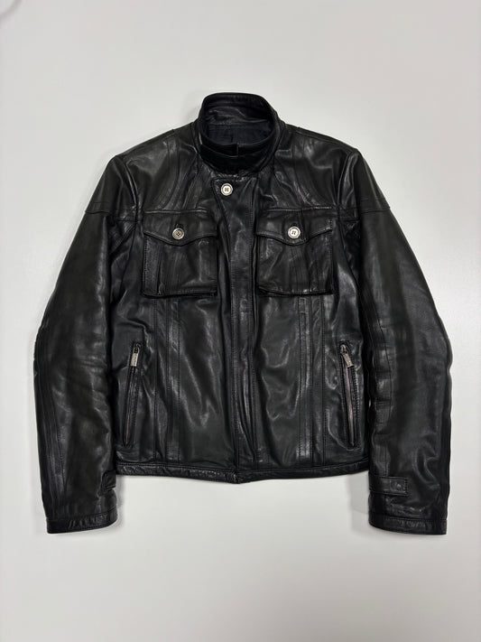 Dirk Bikkembergs Sport Couture Rider Leather Jacket (52)
