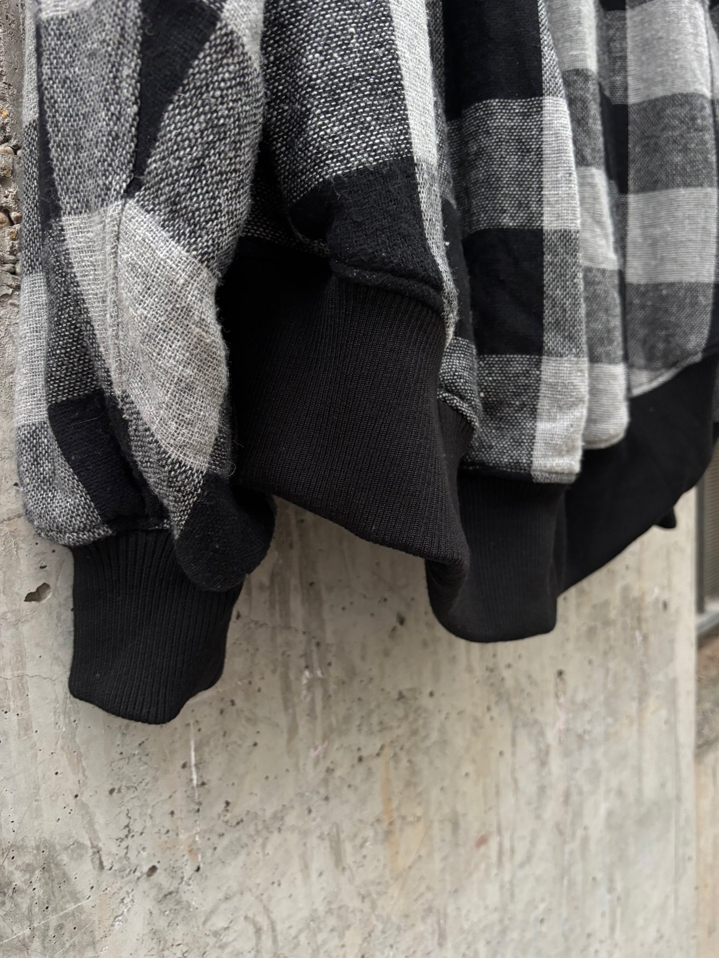 Yohji Yamamoto Checkered C-Shape Bomber (L)