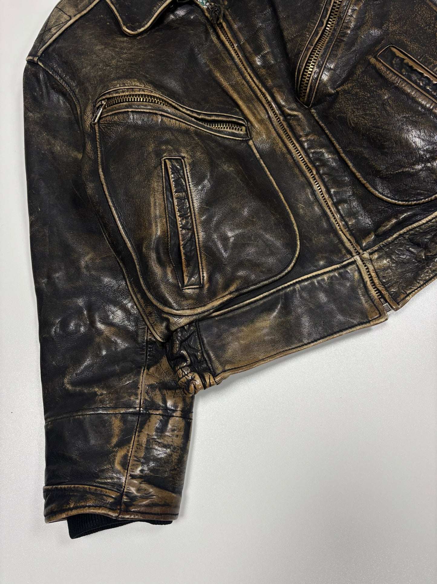 1990’s Faded Aviator Leather Jacket (L)