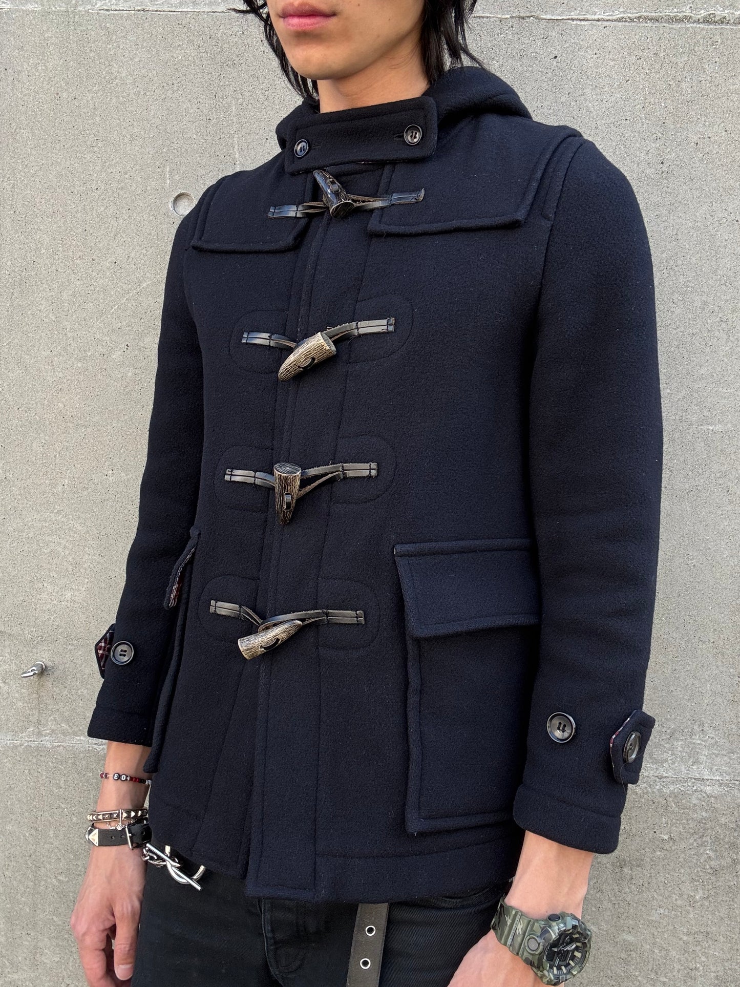 CDG 2009 Military Horn Clasp Wool Parka (XS)
