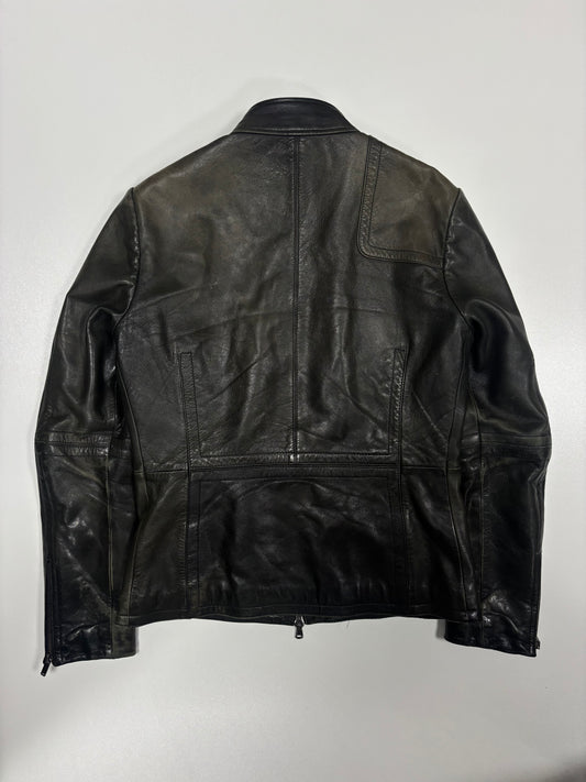 Dirk Bikkembergs Rider Leather Jacket (46)