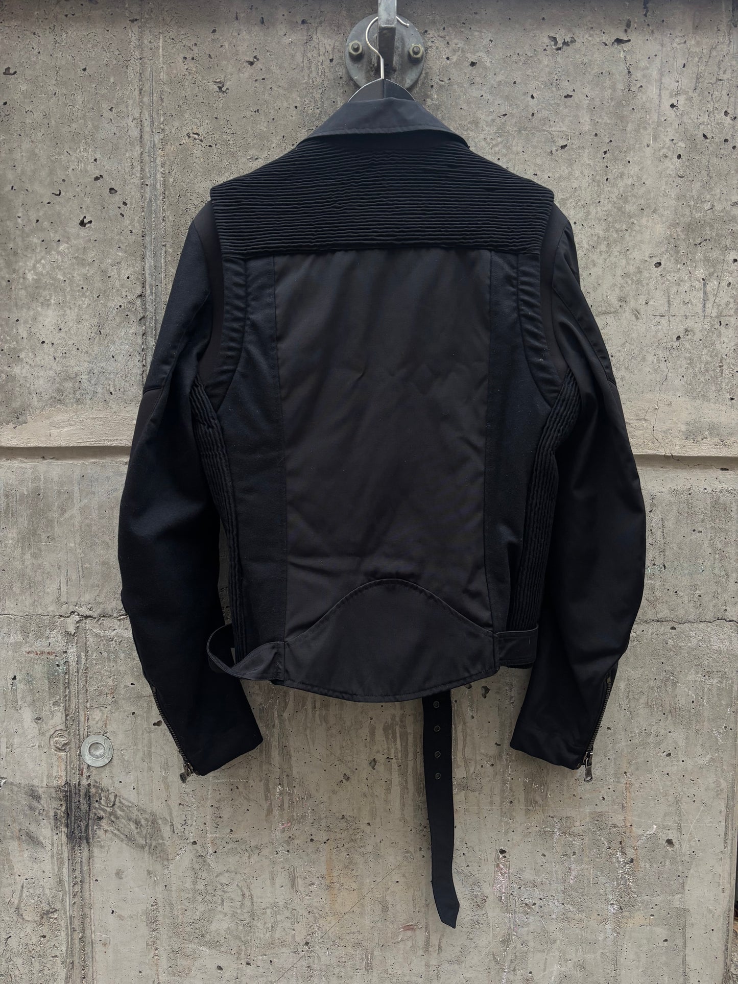 Balmain Perfecto Jetblack Nylon Jacket (48)