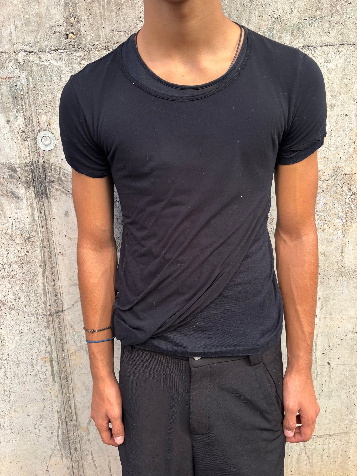 Yohji Yamamoto Noir + Double Layer Shirt (S)