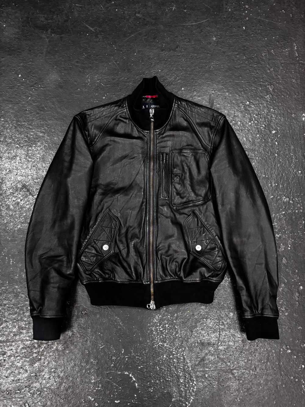 Armani Jeans Leather Jacket (M)