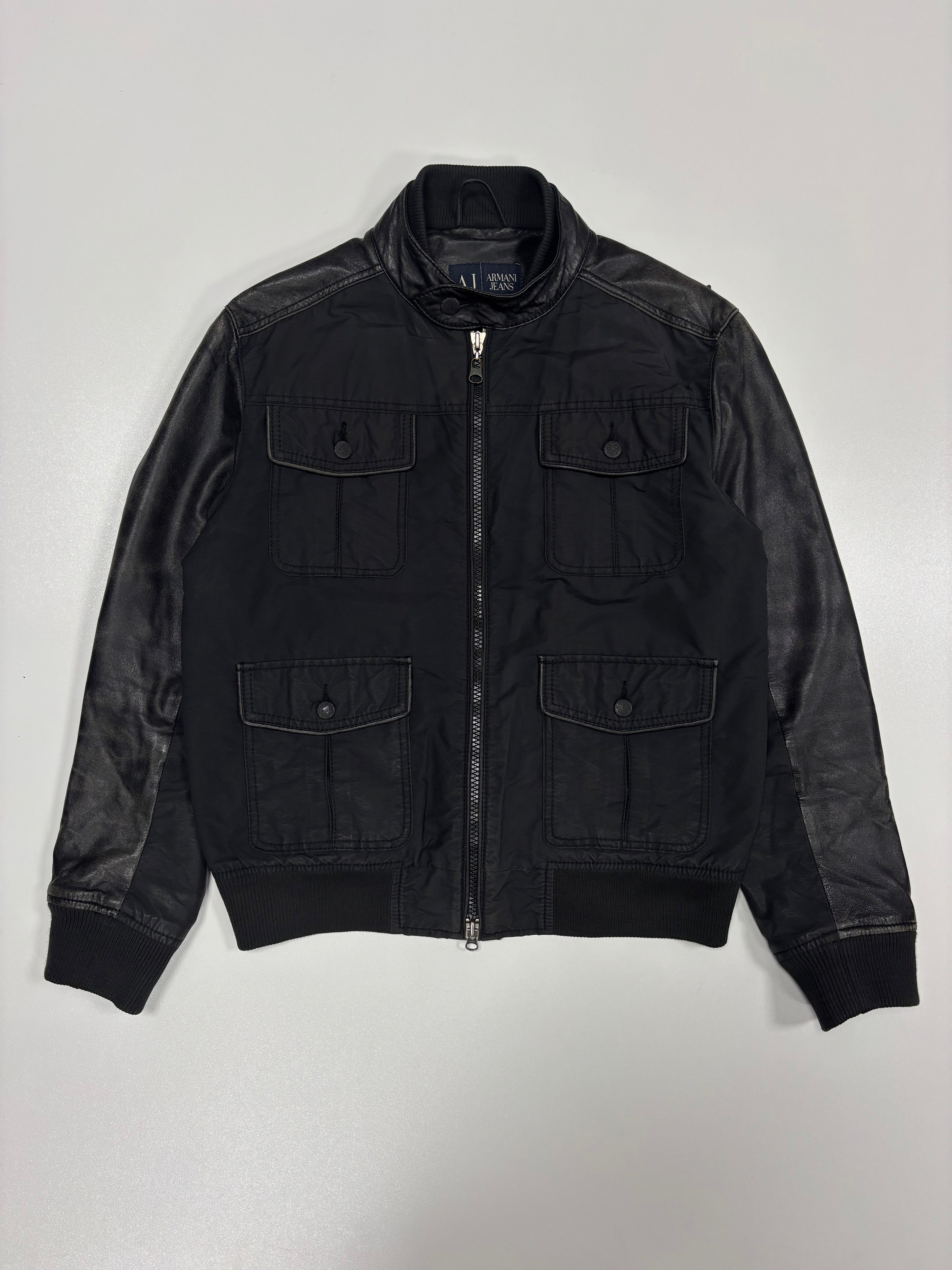 Armani Jeans Leather Jacket (L) – vintendoarchive