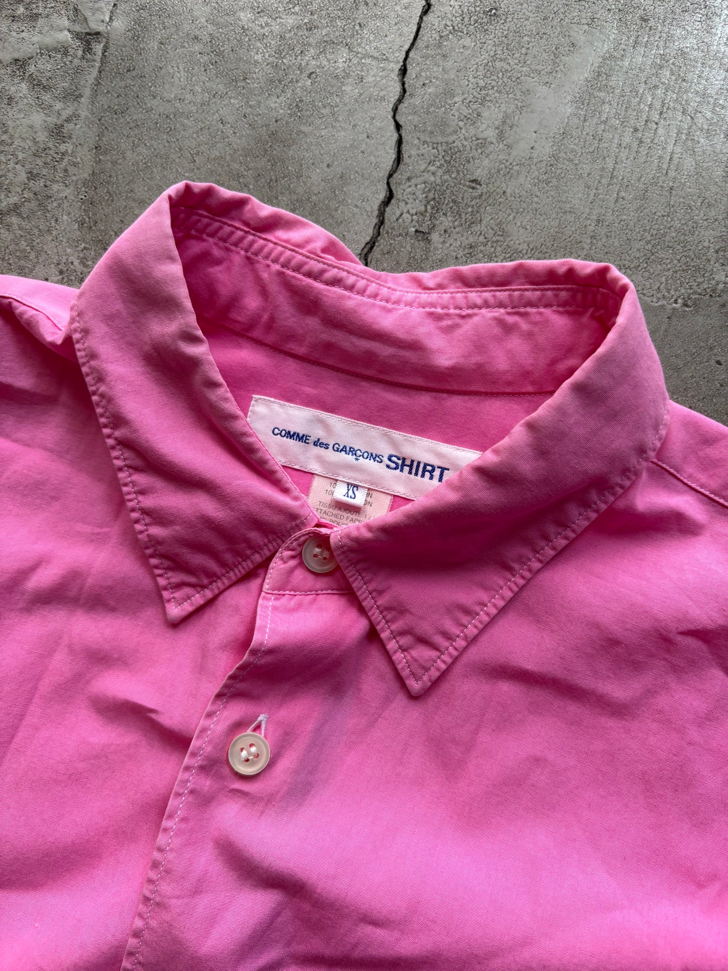 SS/2010 Comme des Garçons Shirt Pink Union Jack Shirt (M)