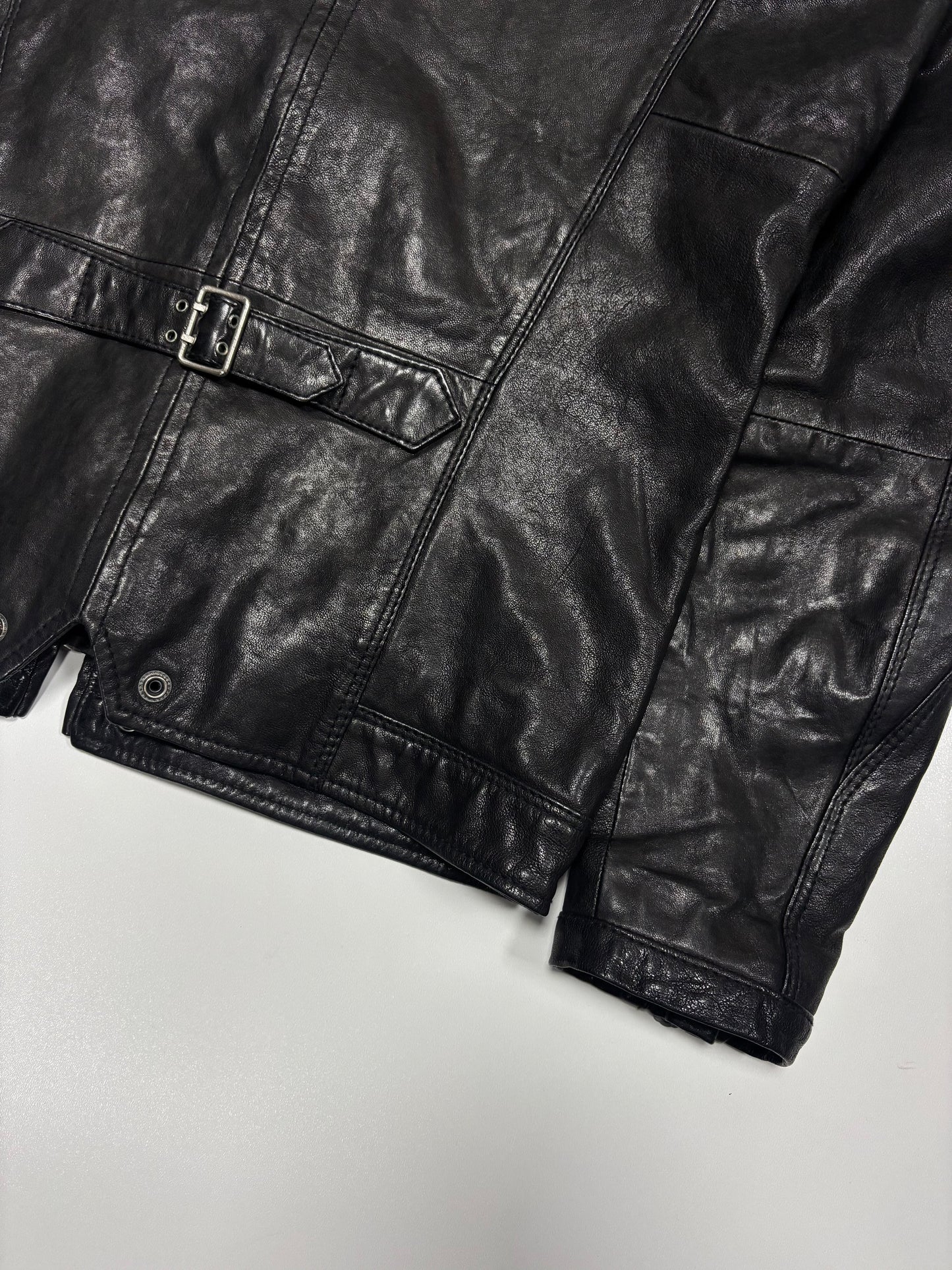 Diesel Golf Tight Fit Leather Jacket (L)
