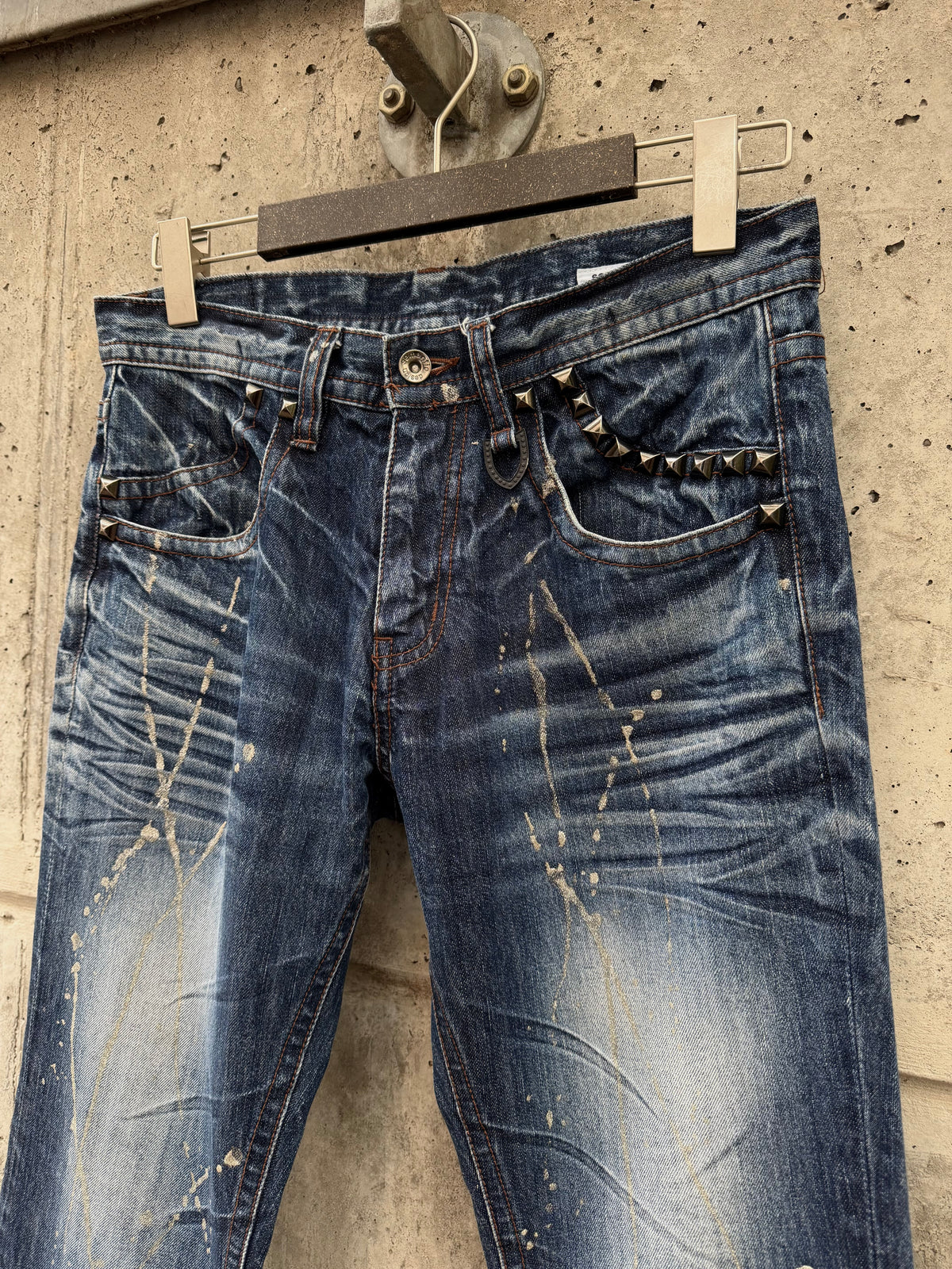 Semantic Design Studded Paint Splatter Denim (M)