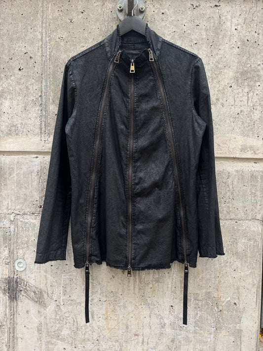 La Haine Inside Us Waxed Tripple Zip Up Jacket (S)