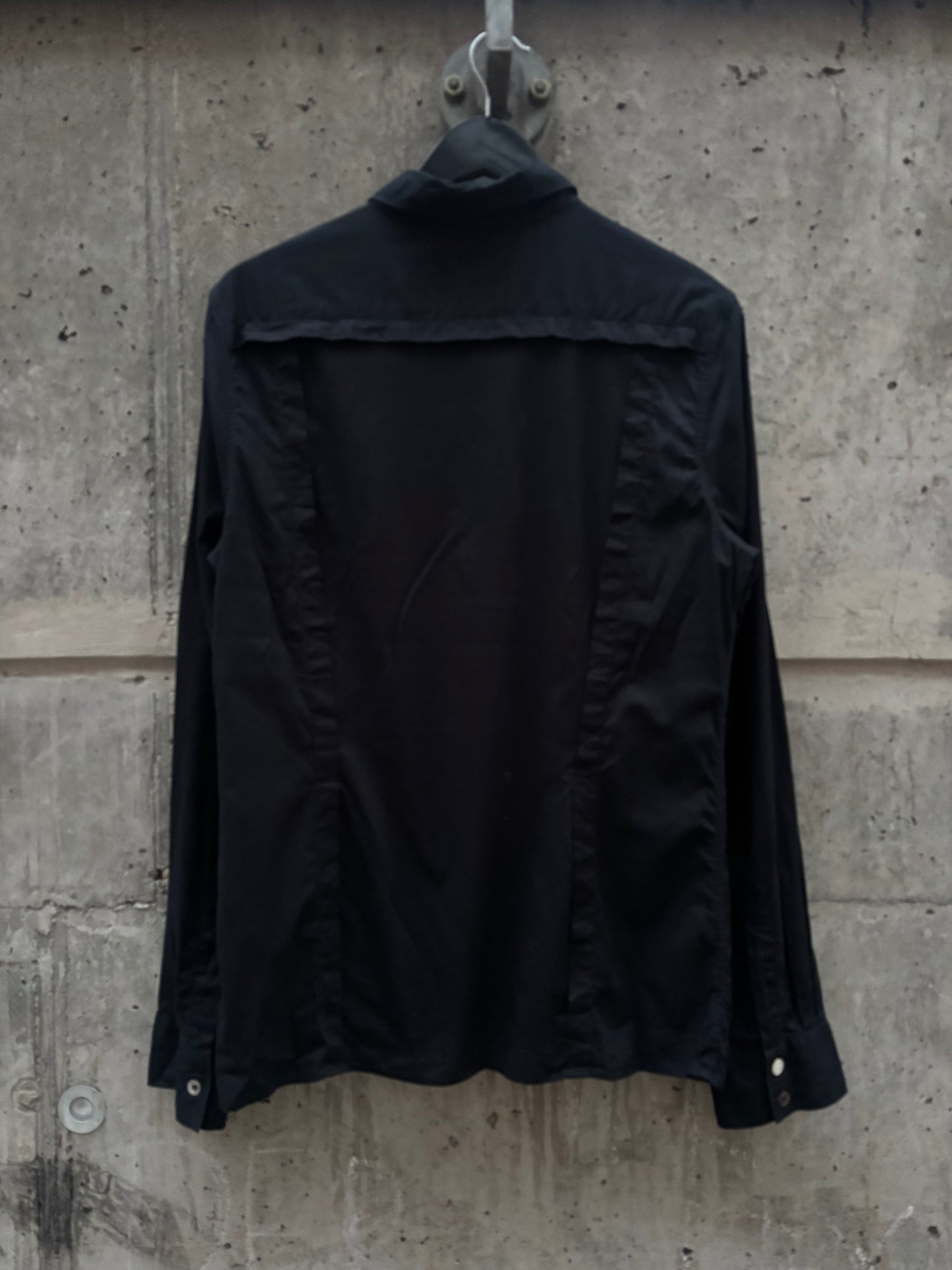 Ann Demeulemeester Black Satin Shirt (42)