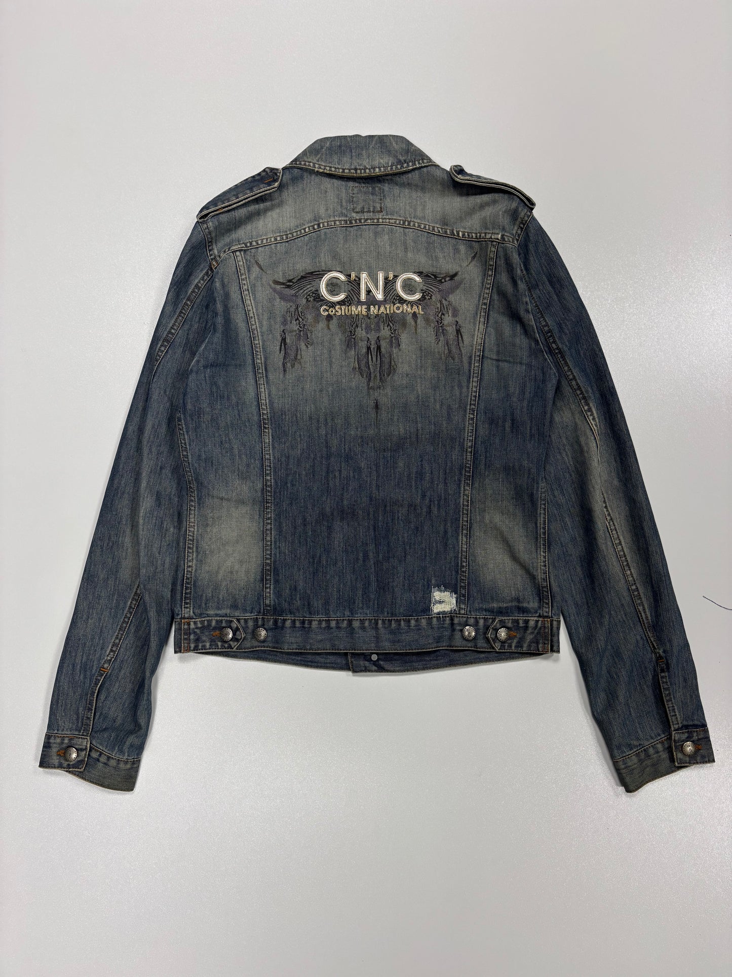 Costume National C'N'C Embroidered Denim Jacket (48)