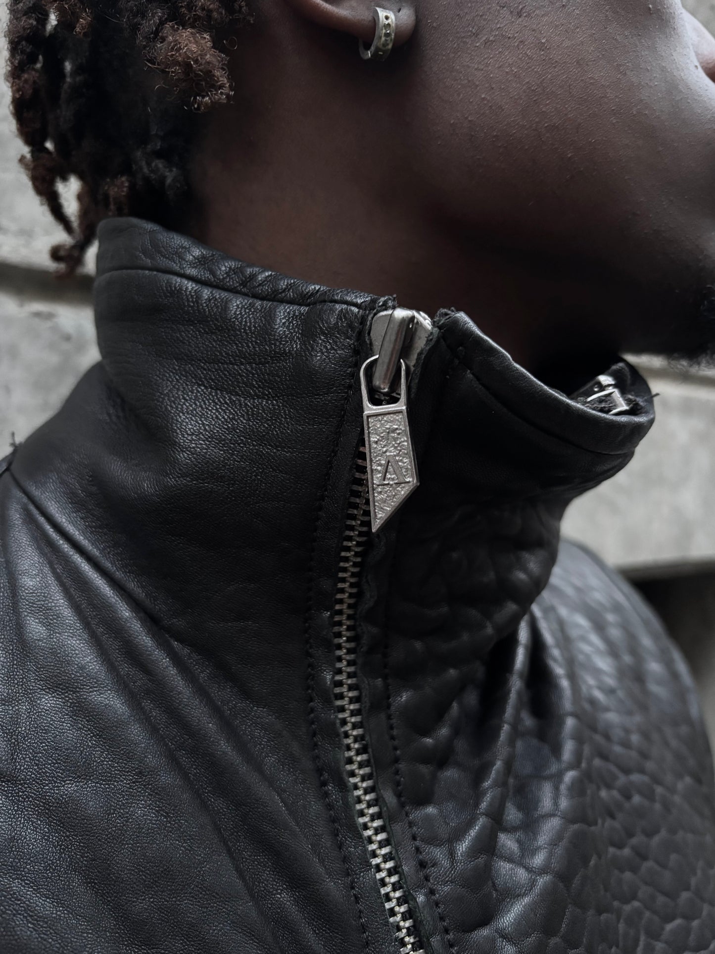 AW2008 Preach Asymmetrical Buffalo Leather Jacket (M)