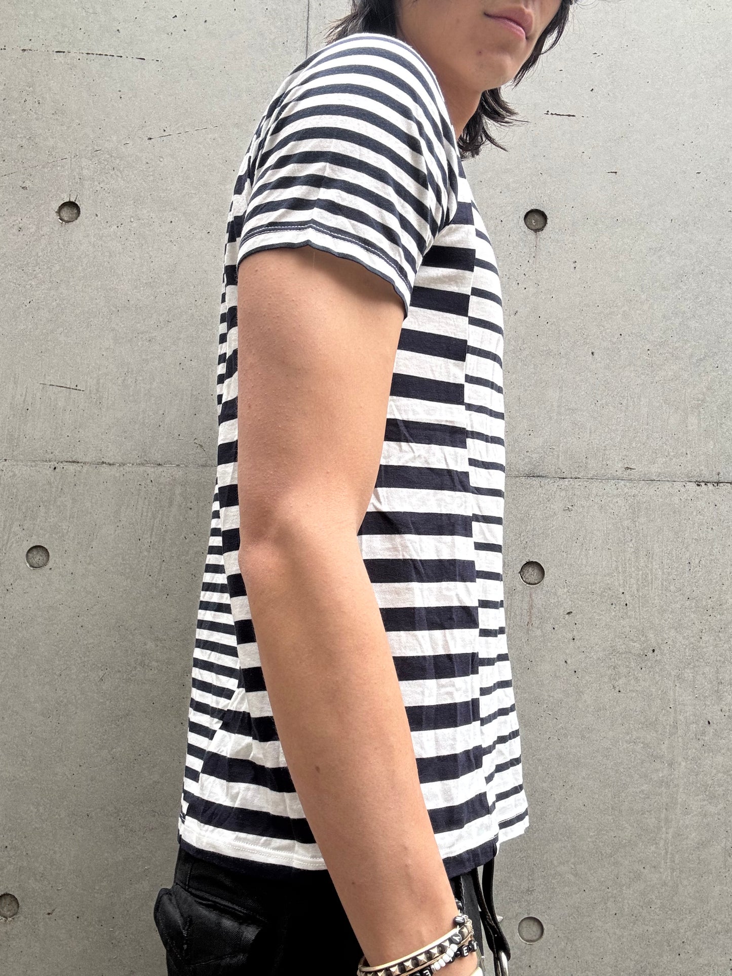 Number (N)ine Asymmetrical Striped Shirt (M)