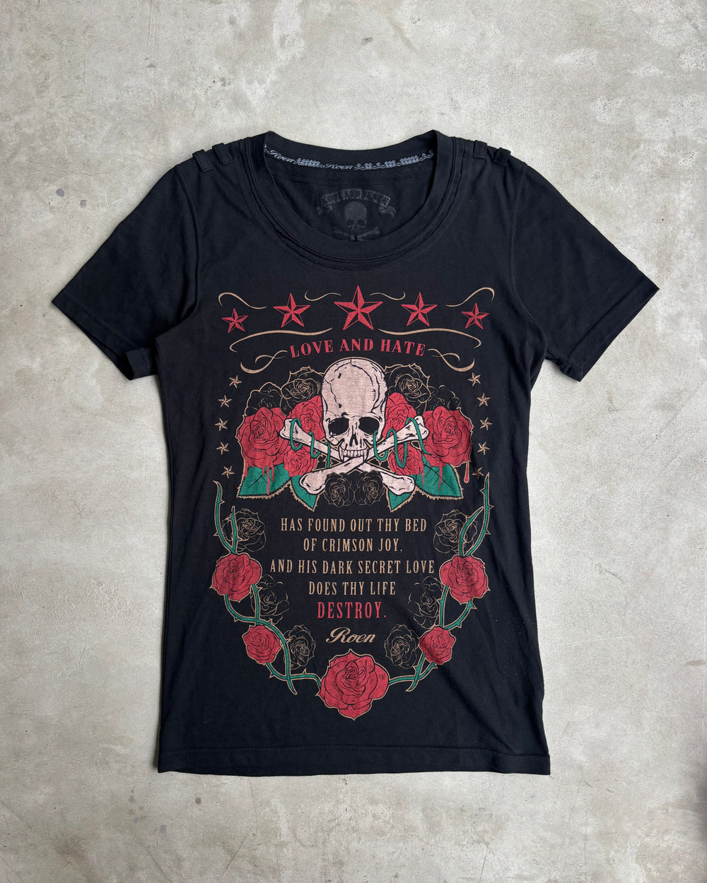 Roen 5-Star Skull Tee (S)