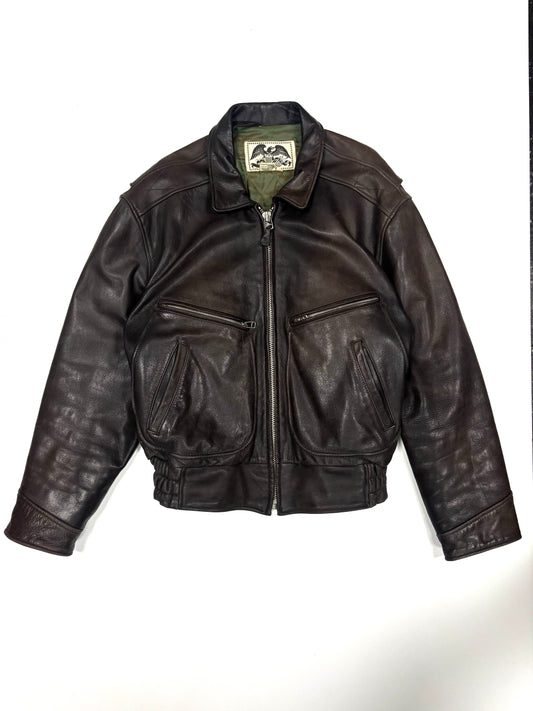 Avirex Bomber Leather Jacket (L)
