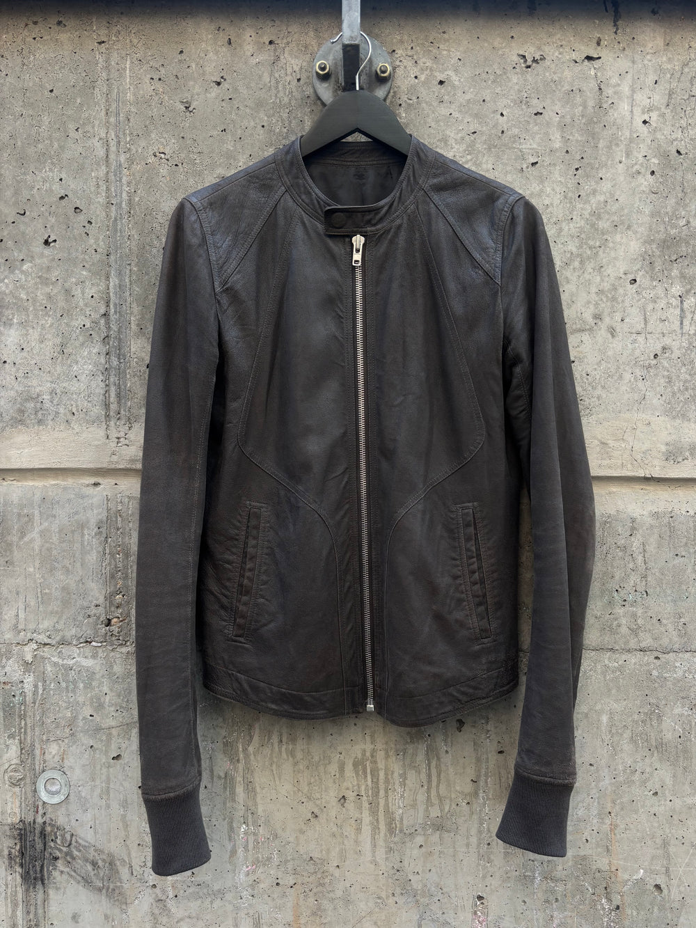 SS/15 Rick Owens Intarsia „Darkdust“ Leather Jacket (48)