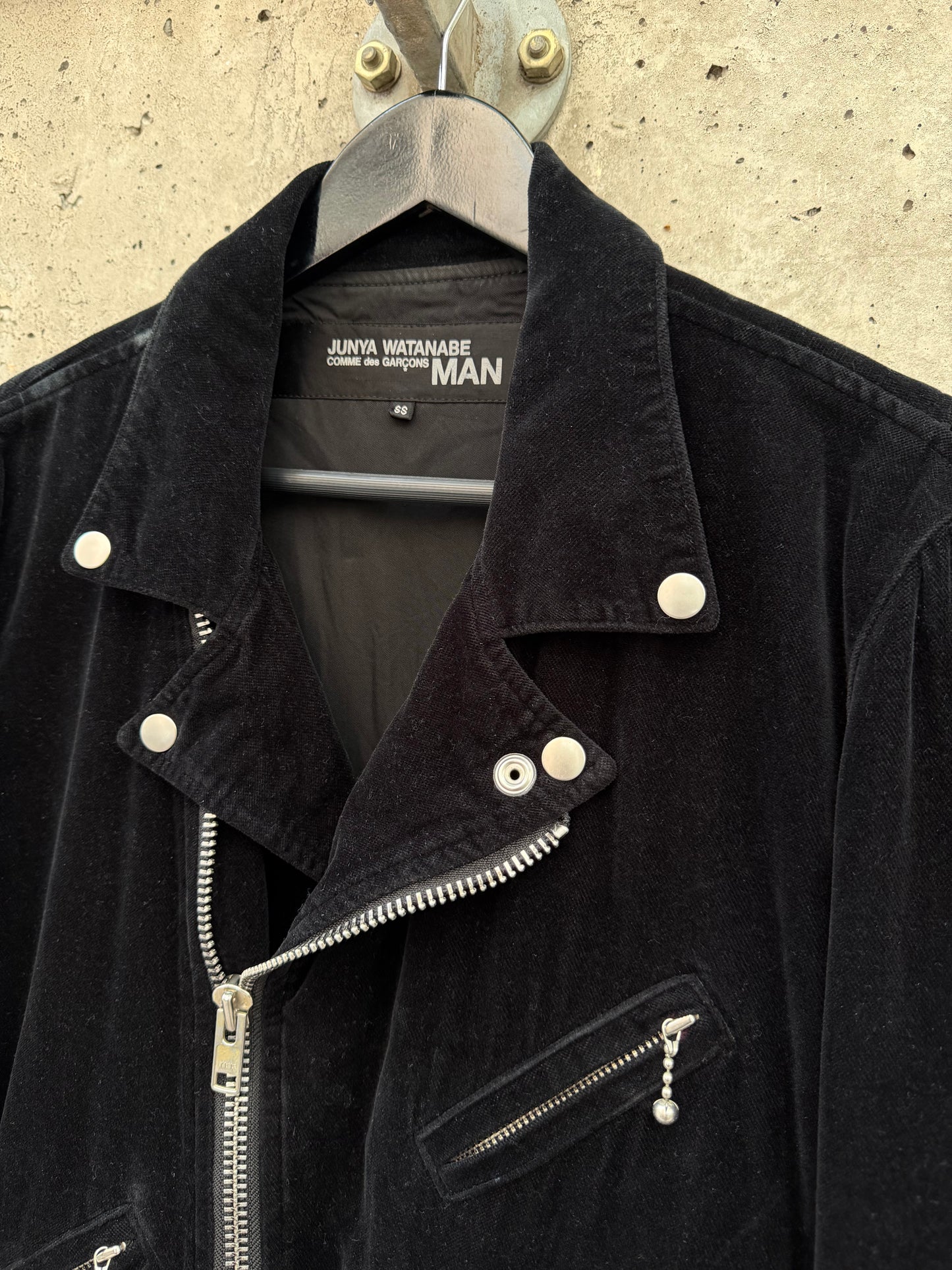 AW/2007 Junya Watanabe Velvet Perfecto Biker Jacket (S)