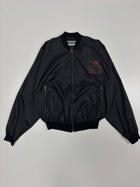 Michiko Koshino Cropped Nylon Bomber Jacket (M)