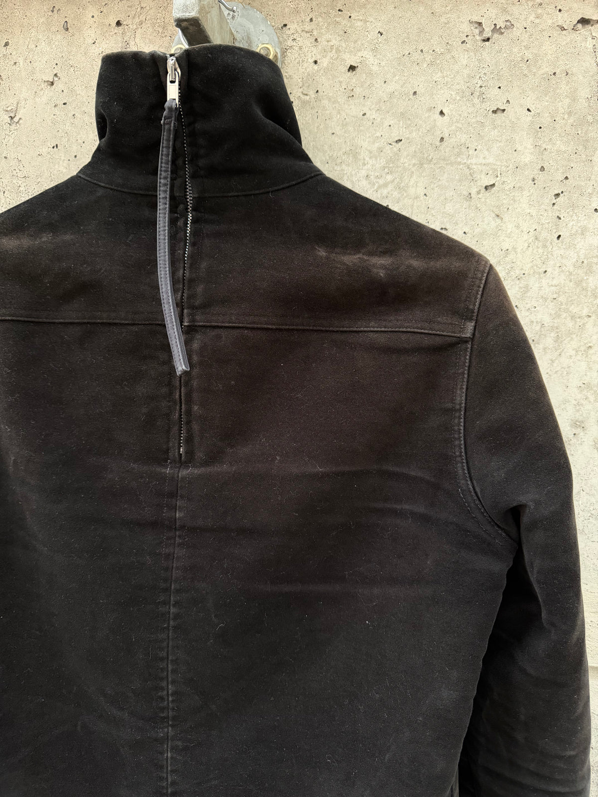 AW/17 Rick Owens Darkshadow Brushed High Collar Zip Jacket (48)