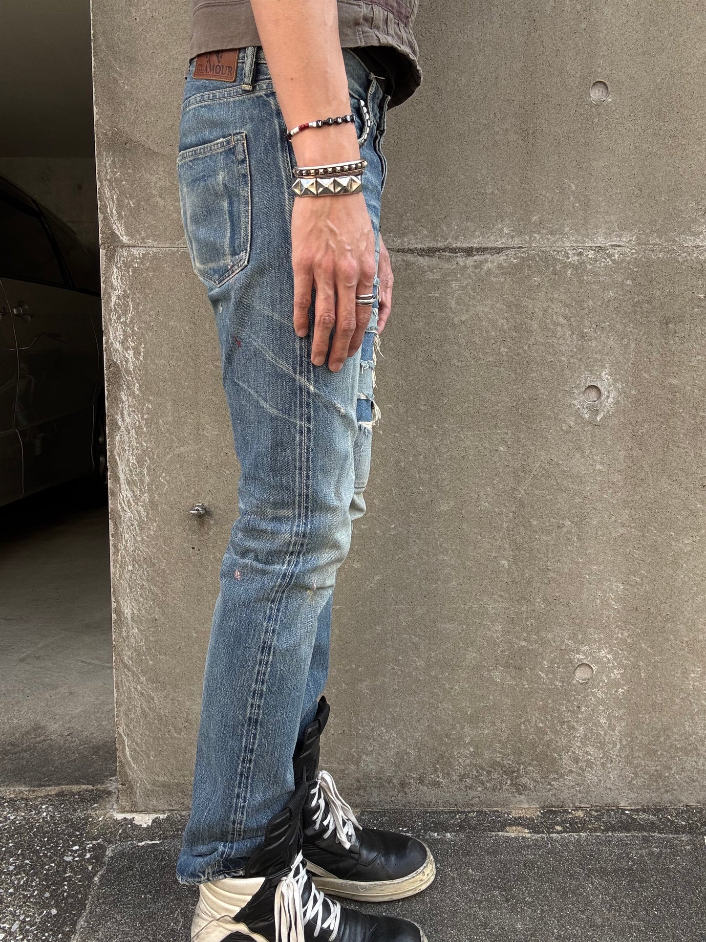 Hysteric Glamour Distressed Stud Denim (30)