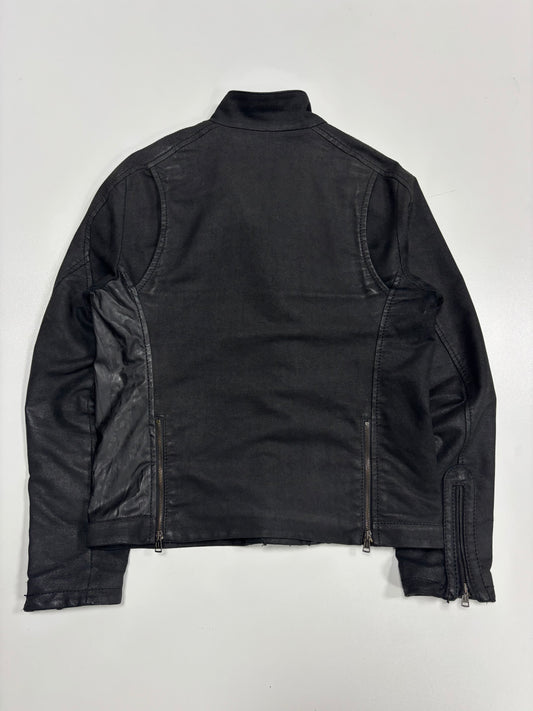 Andrew Mackenzie Waxed Cotton Asymmetrical Collar (L)