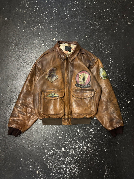 Avirex Flight Leather Jacket (M)